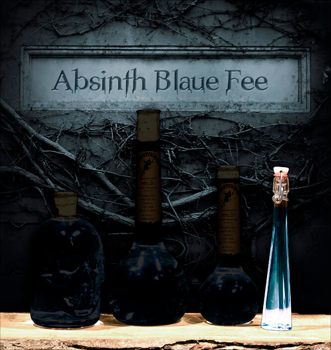 Absinth "Blaue Fee" 0,04 Liter Dreieckflasche