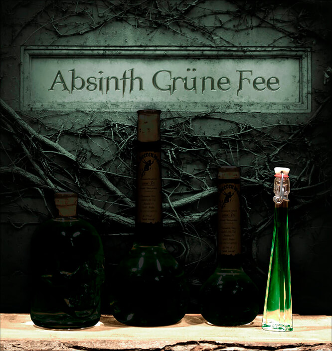 Absinth "Grüne Fee" 0,04 Liter Dreieckflasche