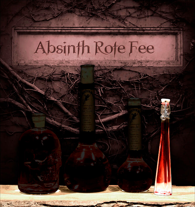 Absinth "Rote Fee" 0,04 Liter Dreieckflasche