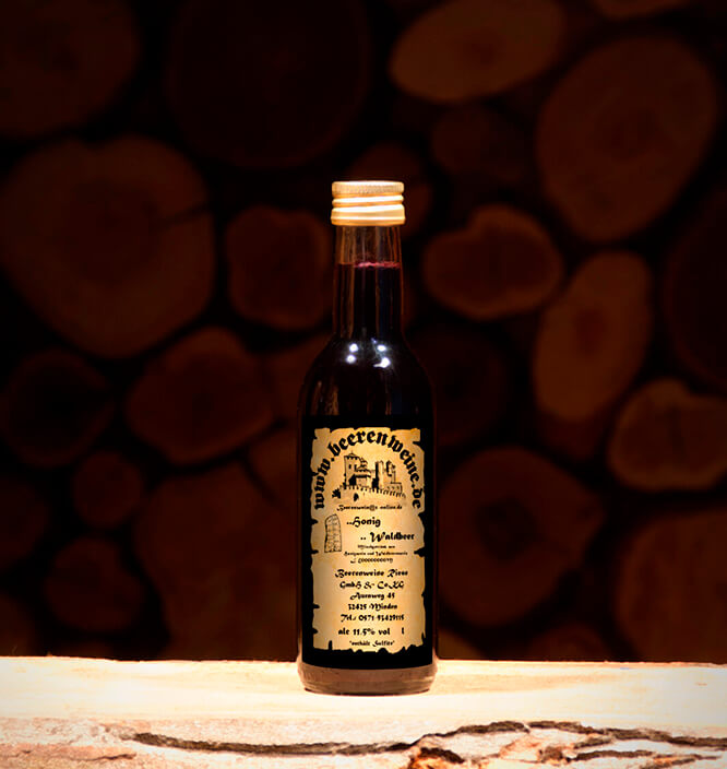 Honig-Waldbeer 0,25 Liter Bordeauxflasche