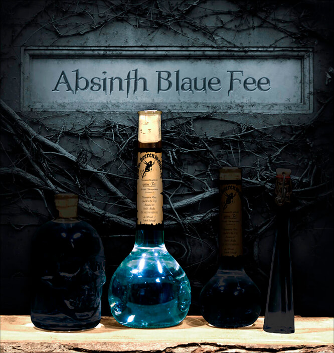Absinth "Blaue Fee" 0,5 Liter Elixierflasche