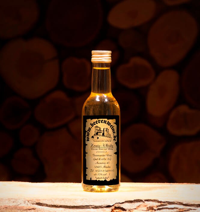 Honig Whisky 0,25 Liter Bordeauxlfasche