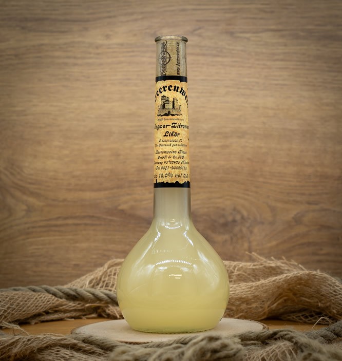 Ingwer-Zitronen Likör 0,5 Liter Elixierflasche